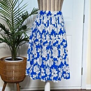 Banana Republic Women’s Print Pleated A-Line Midi Skirt Size Petite S